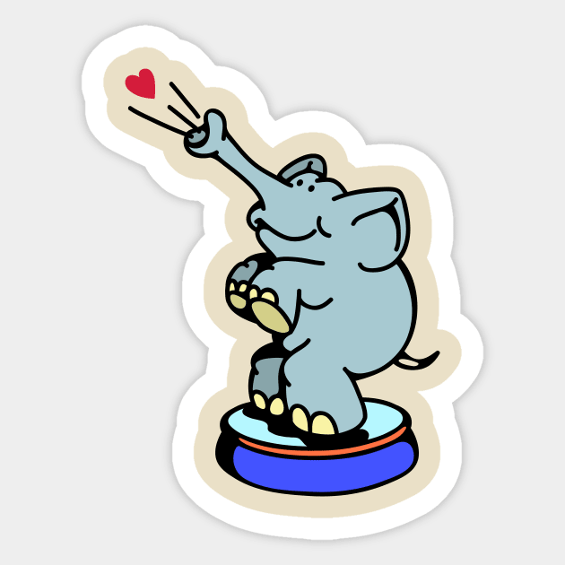 Happy Elephant Sticker by schlag.art